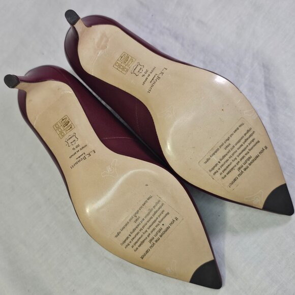 Corrina Genuine Napa Leather 3” High Vamp Pump EU39.5 US9.5 Black Raspberry - Picture 7 of 14